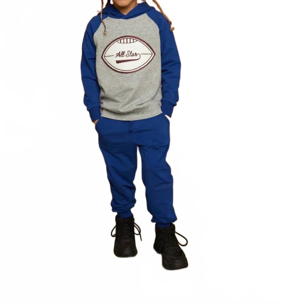NEW MILES THE LABEL all-star hoodie jogger set in blue